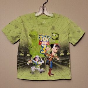 Disney Toy Story 3 lime green tee shirt